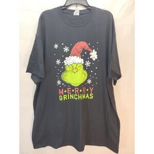 Port & Company Grinch Tshirt Mens Size 2XLT Merry Christmas Short Sleeve Blk